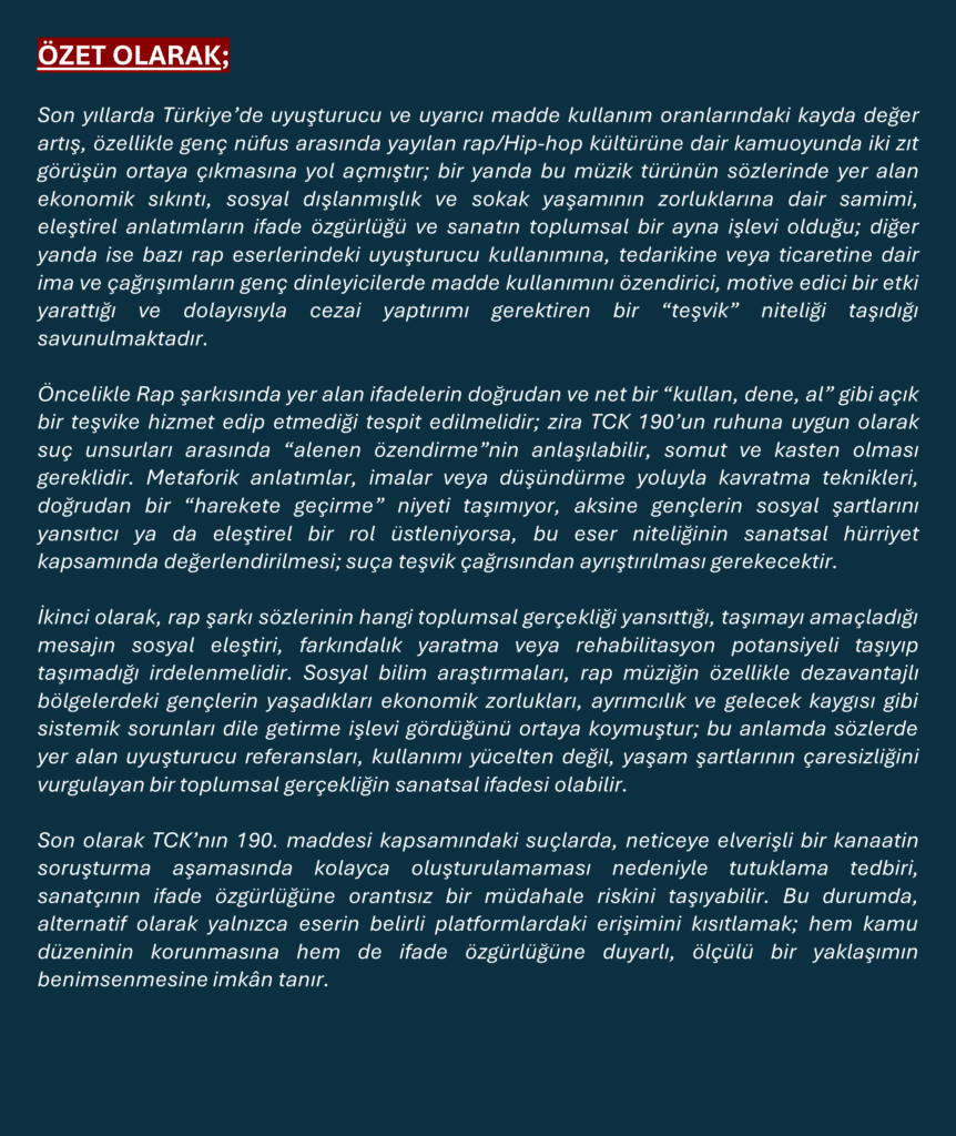 Rap Müziğin Suçla Etkileşimi rap muzik ozet